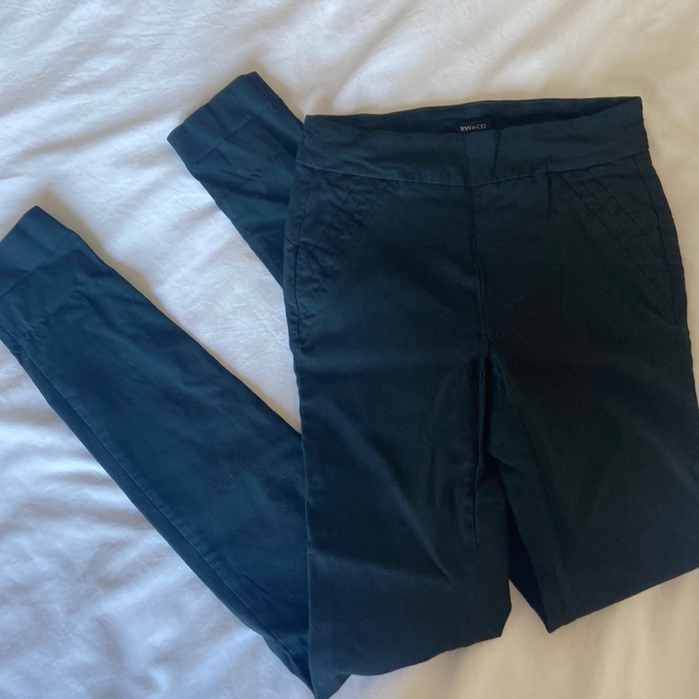 RW&CO Green Skinny Dress Pants XS